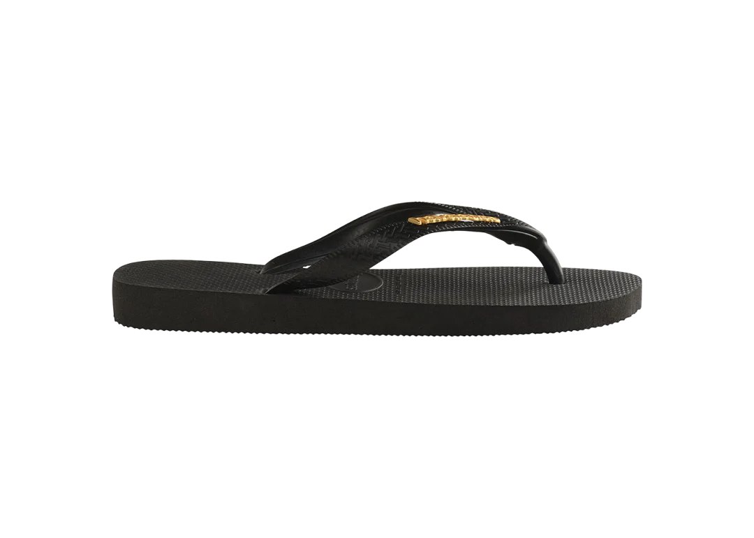 Women's Top Logo Metallic Flip Flops - Image 3